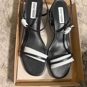 Steve Madden Black Strappy Heels